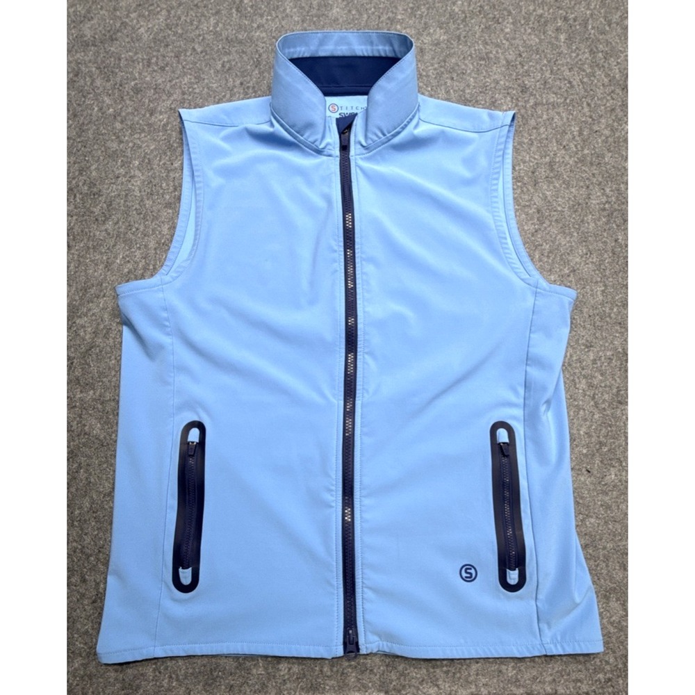 Stitch SWS Vest Mens Size Small Blue Weather System Golf Performance
